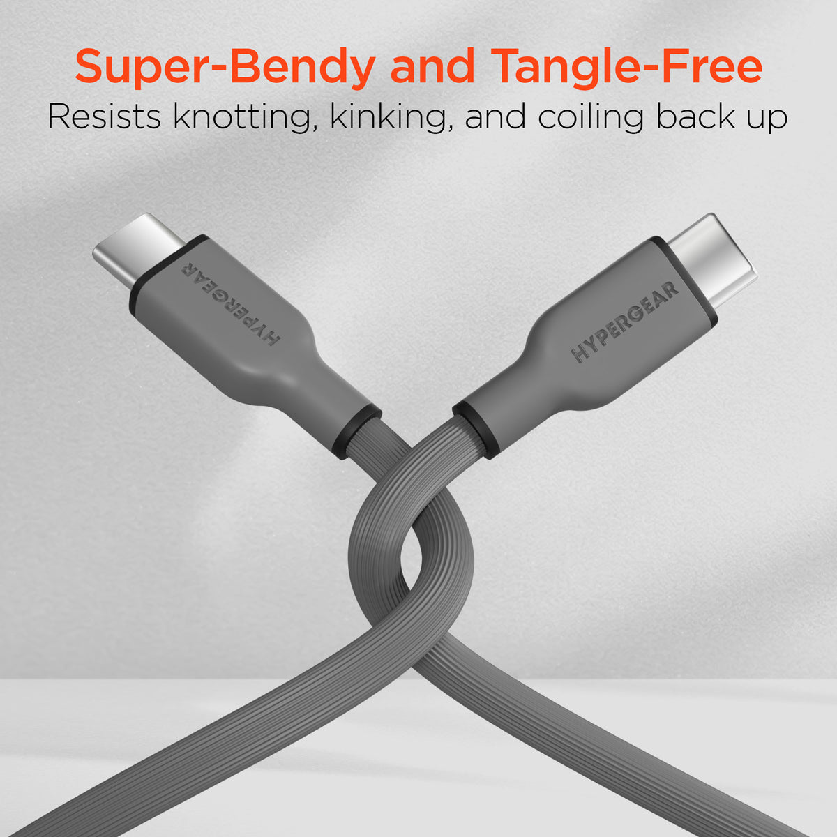Flexi Pro USB-C to USB-C Soft-Touch Silicone Fast Charge Cable | 15ft ...