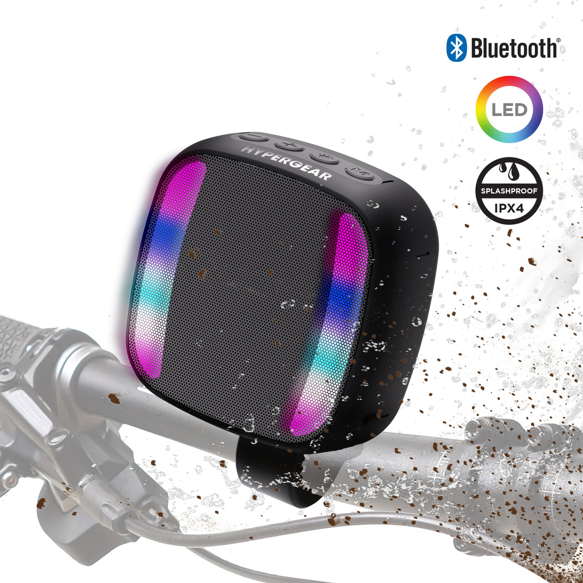 Spin Cycle LED Wireless Bike Speaker | Black – HYPERGEAR