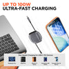 Flexi Go 100W USB-C to USB-C Retractable Cable with Ultra-Slim & Compact Case | Gray