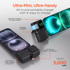 5,000mAh | Power Pack Nano Ultra-Mini Power Bank with Built-In Apple Watch Charger | Black