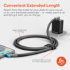 Chunky180° 100W USB-C to USB-C Rugged Fast Charge Cable | 6ft | Black