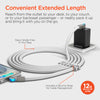 Chunky180° 100W USB-C to USB-C Rugged Fast Charge Cable | 12ft | White