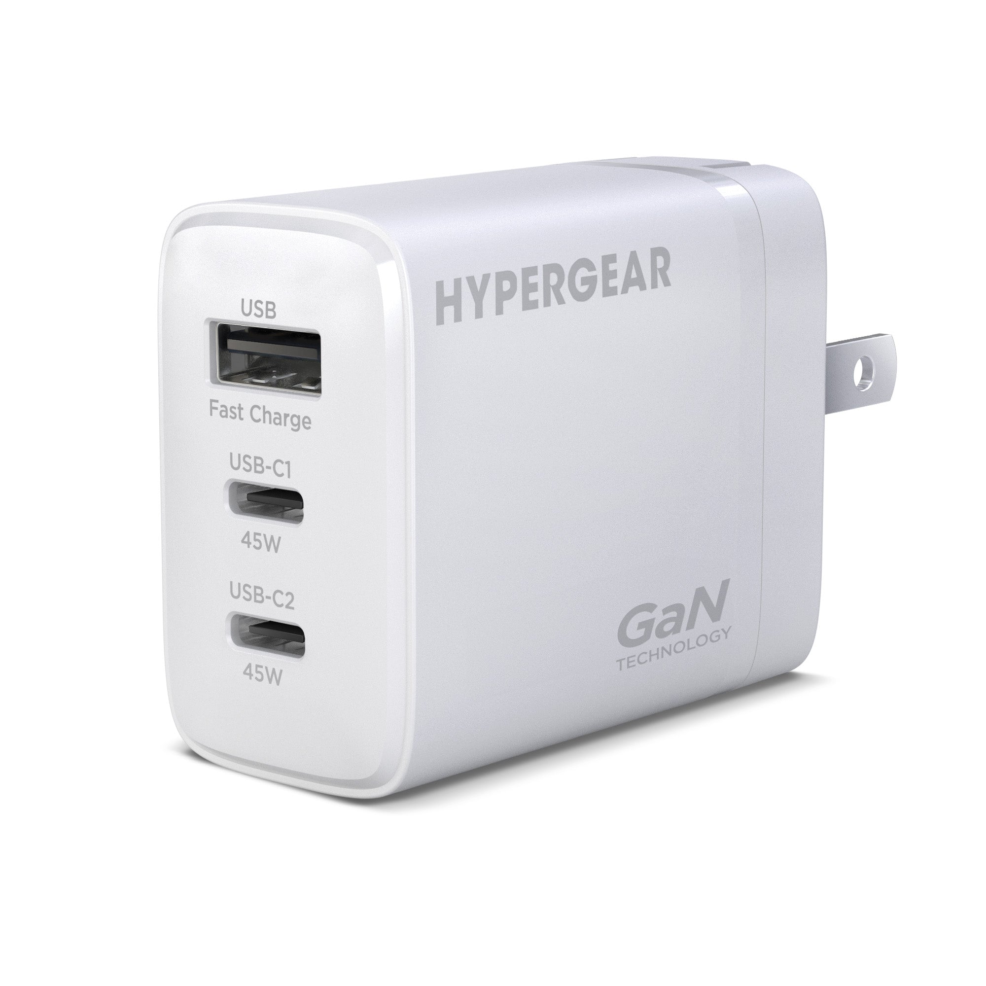 45W PD 3 Port Wall Charger | White