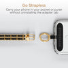 HyperGear TECHcessories | Universal Crossbody Phone Strap | Gold Chain with Black Vegan Leather