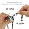 HyperGear TECHcessories | Universal Crossbody Phone Strap | Silver Chain with Black Vegan Leather
