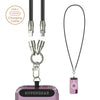 HyperGear TECHcessories | 2-in-1 Universal Crossbody Phone Strap and Charging Cable | Black