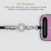HyperGear TECHcessories | 2-in-1 Universal Crossbody Phone Strap and Charging Cable | Black