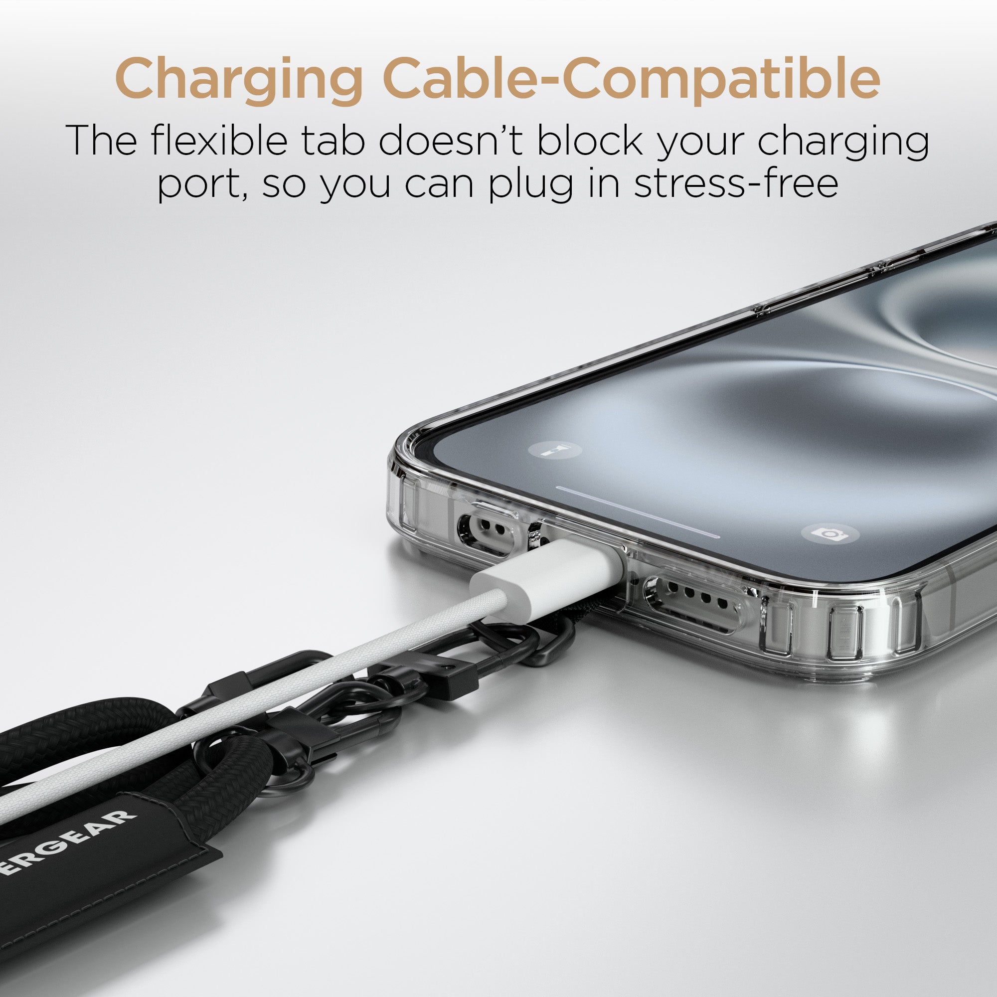HyperGear TECHcessories | Universal Crossbody Phone Strap | Black Braided Rope