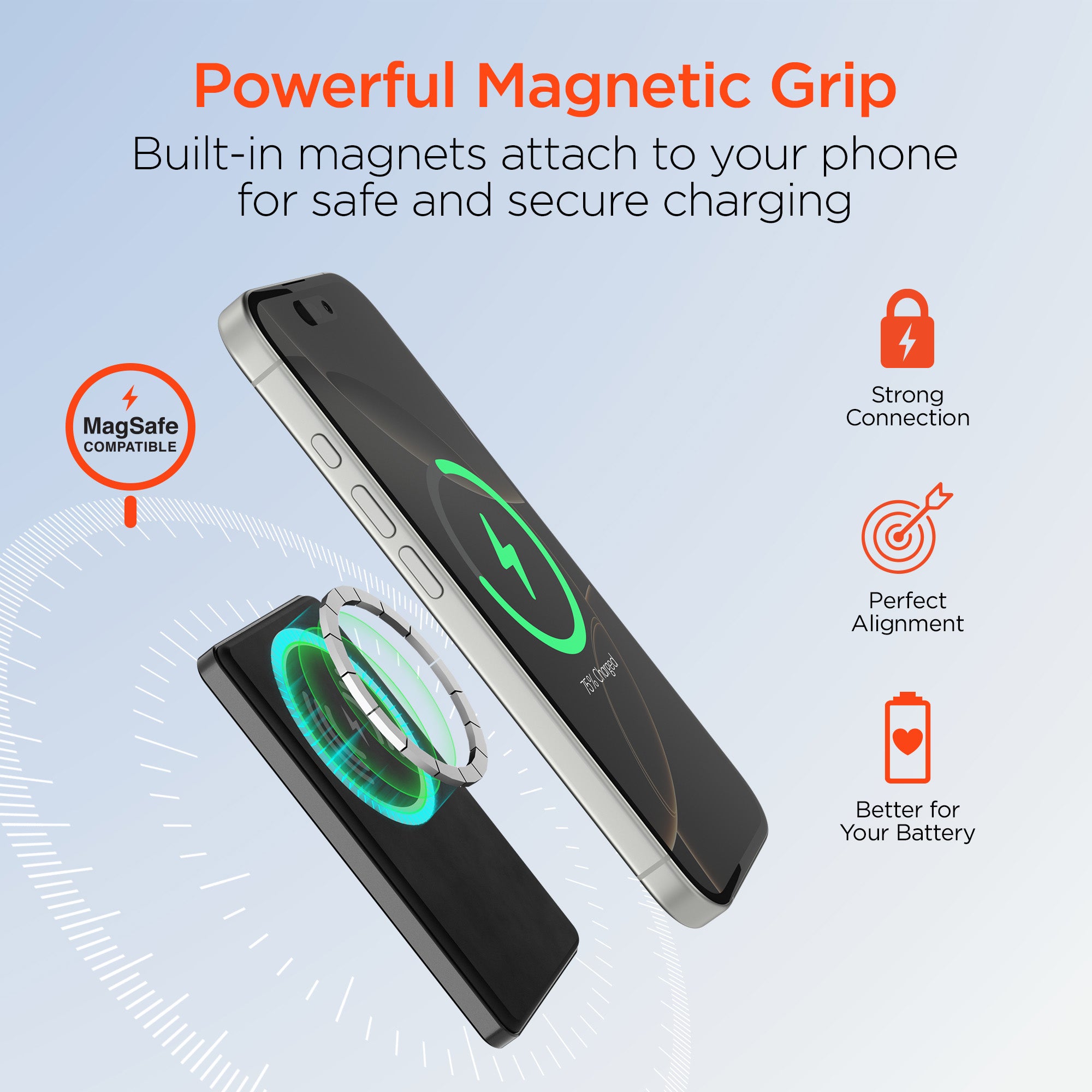5,000mAh Power Pack Mag Ultra-Slim Magnetic Wireless Fast Charge
