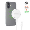 MaxCharge 15W Magnetic Wireless Fast Charger with Qi2 | White