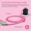 Chunky180° 100W USB-C to USB-C Rugged Fast Charge Cable | 6ft | Pink