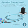 Chunky180° 100W USB-C to USB-C Rugged Fast Charge Cable | 6ft | Sky Blue