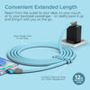 Chunky180° 100W USB-C to USB-C Rugged Fast Charge Cable | 12ft | Sky Blue
