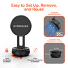 Mag Vac Magnetic Phone Mount with Vacuum Suction Cup Base | Multi-Surface | Black
