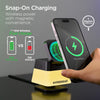PowerFold Cube 3-in-1 Wireless Charging Stand with 15W Magnetic Wireless Fast Charge | Black