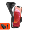 Compact Windshield Phone Mount Car Charger Kit | Black
