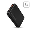 HyperGear Basics | 5,000mAh | 5K Slim Dual-Port Fast Charge Power Bank with 20W USB-C PD | Black