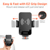 EZ Grip 15W Wireless Fast Charging Phone Mount | Cup Holder | Black