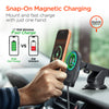 Mag Grip 15W Magnetic Wireless Fast Charging Phone Mount | Vent + Dashboard + Windshield | Black