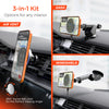 MaxCharge 15W Magnetic Wireless Fast Charging Phone Mount | Vent + Dashboard + Windshield | Black