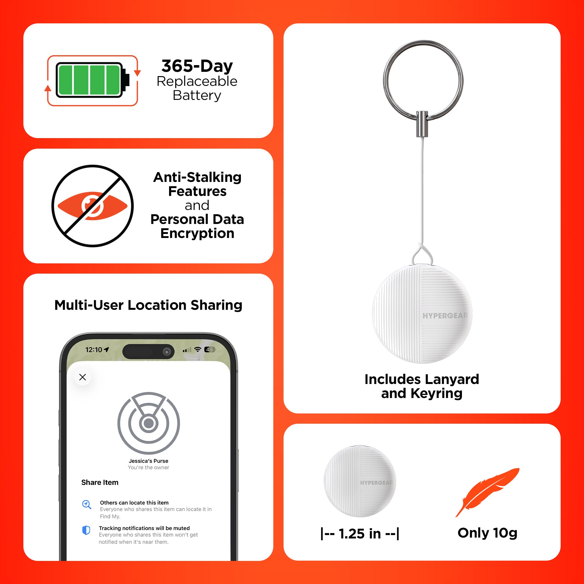 HyperTag Universal Smart Finder | White – HYPERGEAR