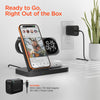 PowerFold 24/7 3-in-1 Wireless Charging Stand with Digital Alarm Clock | Black