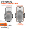 Quick Grip Cradle Phone Mount with Universal Fit Clip-On Base | Black