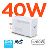 SpeedBoost 40W USB-C PD GaN Ultra-Fast Wall Charger with AVS and 60W Dynamic Boost | White