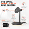 MaxCharge Elite 3-in-1 Magnetic Wireless Charging Stand with Qi2 | Gray