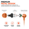 C26 Wired Hi-Fi USB-C Metal Earbuds | Orange