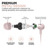 C26 Wired Hi-Fi USB-C Metal Earbuds | Pink