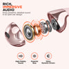 AeroFlex Clip Open-Ear Clip-On Earbuds | Champagne Rose