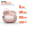 AeroFlex Clip Open-Ear Clip-On Earbuds | Champagne Rose