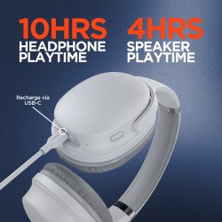 Flip 2-in-1 Wireless Headphones + Speaker | White