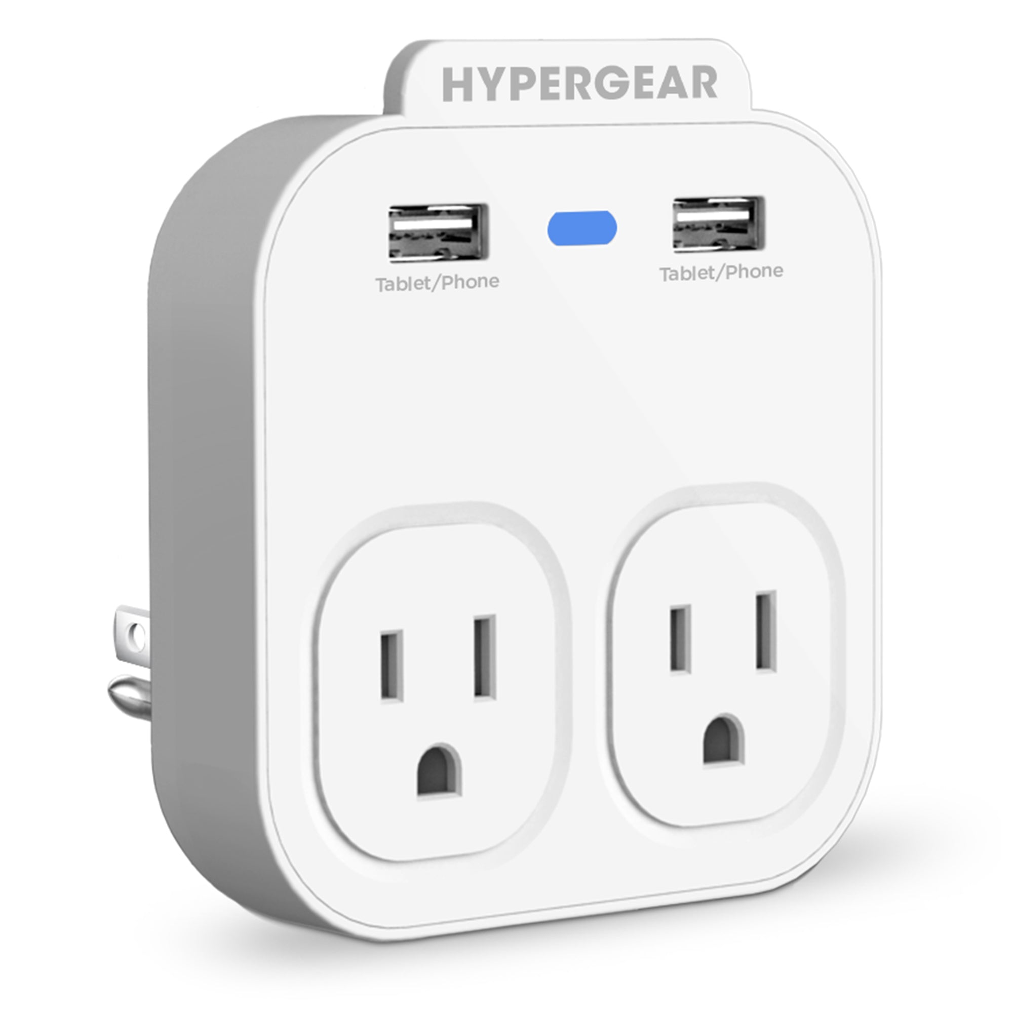 AC Wall Outlet with USB Charging Ports-Phone Holder-Night Light – HYPERGEAR