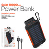 10,000mAh | Dual USB Solar Power Bank | Black