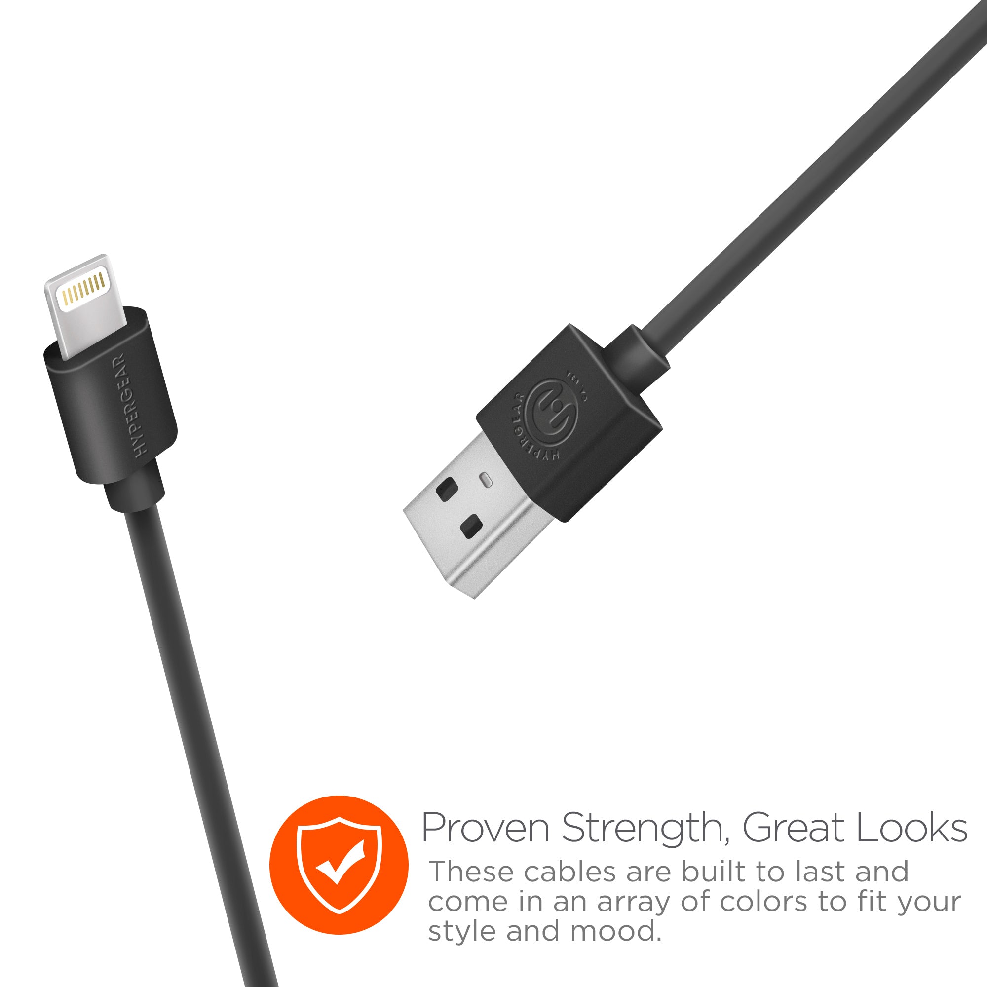 USB to MFi Lightning Rounded Cable | 4ft | Black