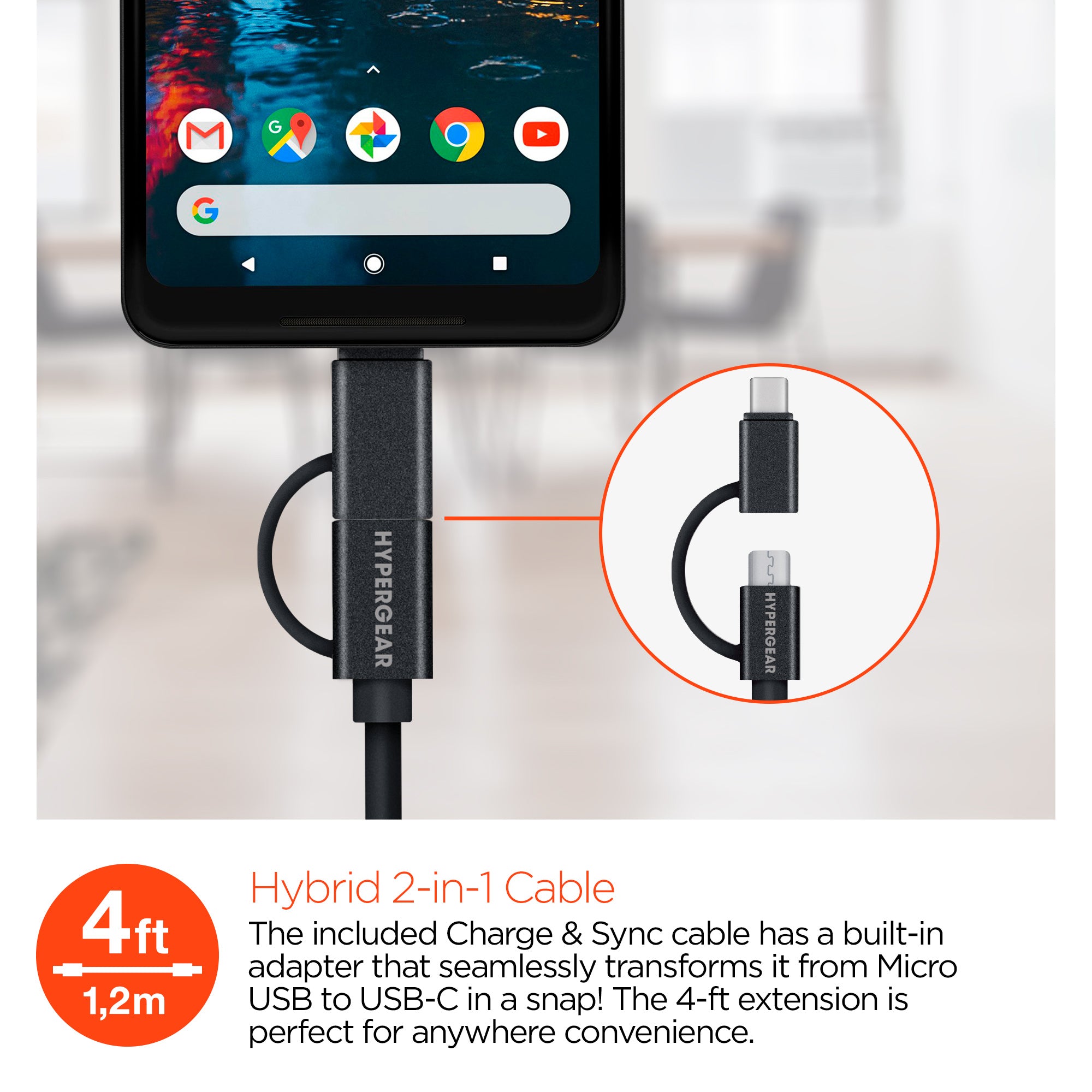 We - HEDEN - Bundle chargeur USB-C + câble USB-C/USB-C 2m
