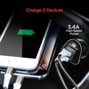 17W Dual USB Car Charger | Black