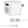 12W USB Rapid Wall Charger | 4ft MFi Lightning Cable | White