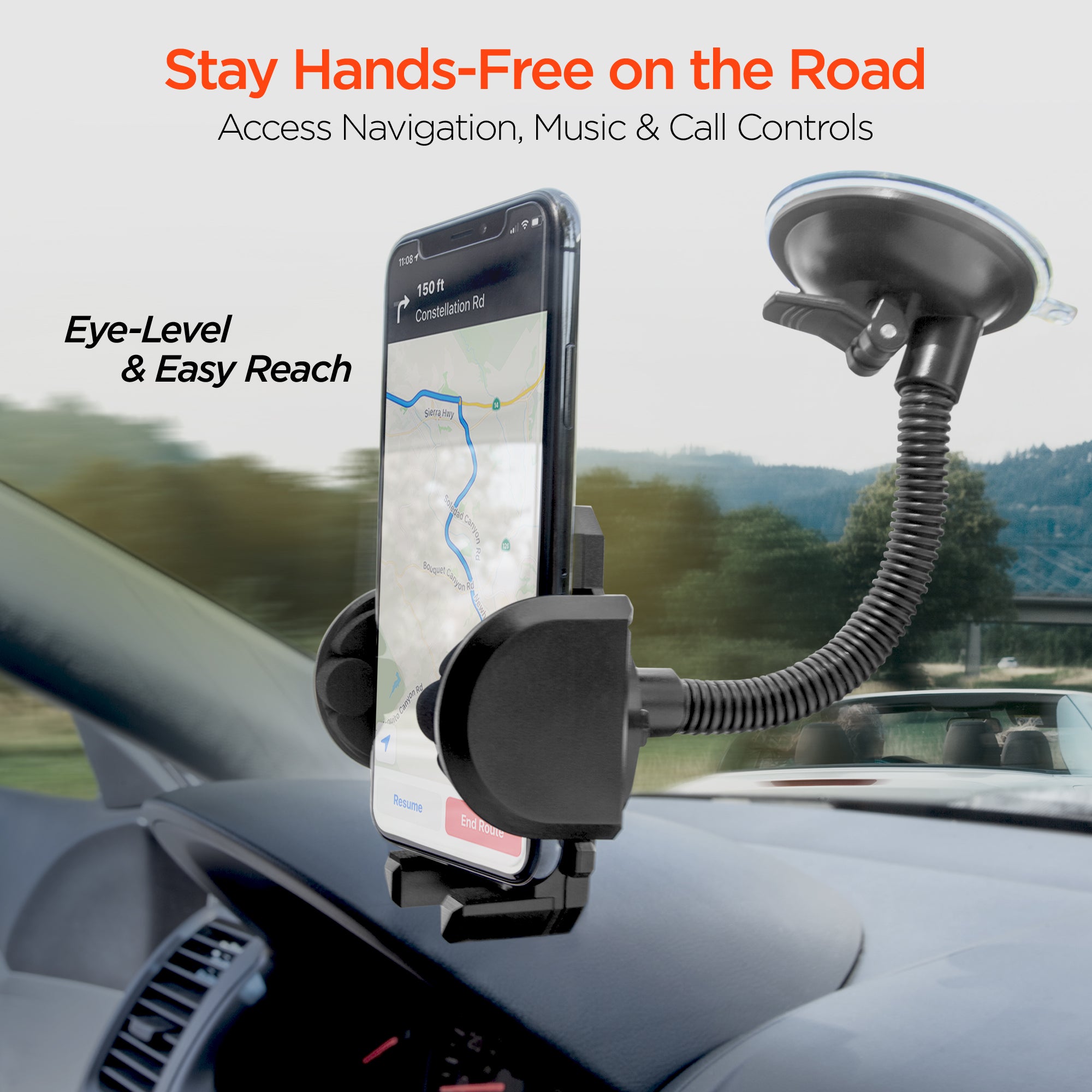 HyperGear Universal Windshield Phone Mount - Black – HYPERGEAR