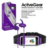 ActiveGear Wireless Earphones + Sport Belt Set