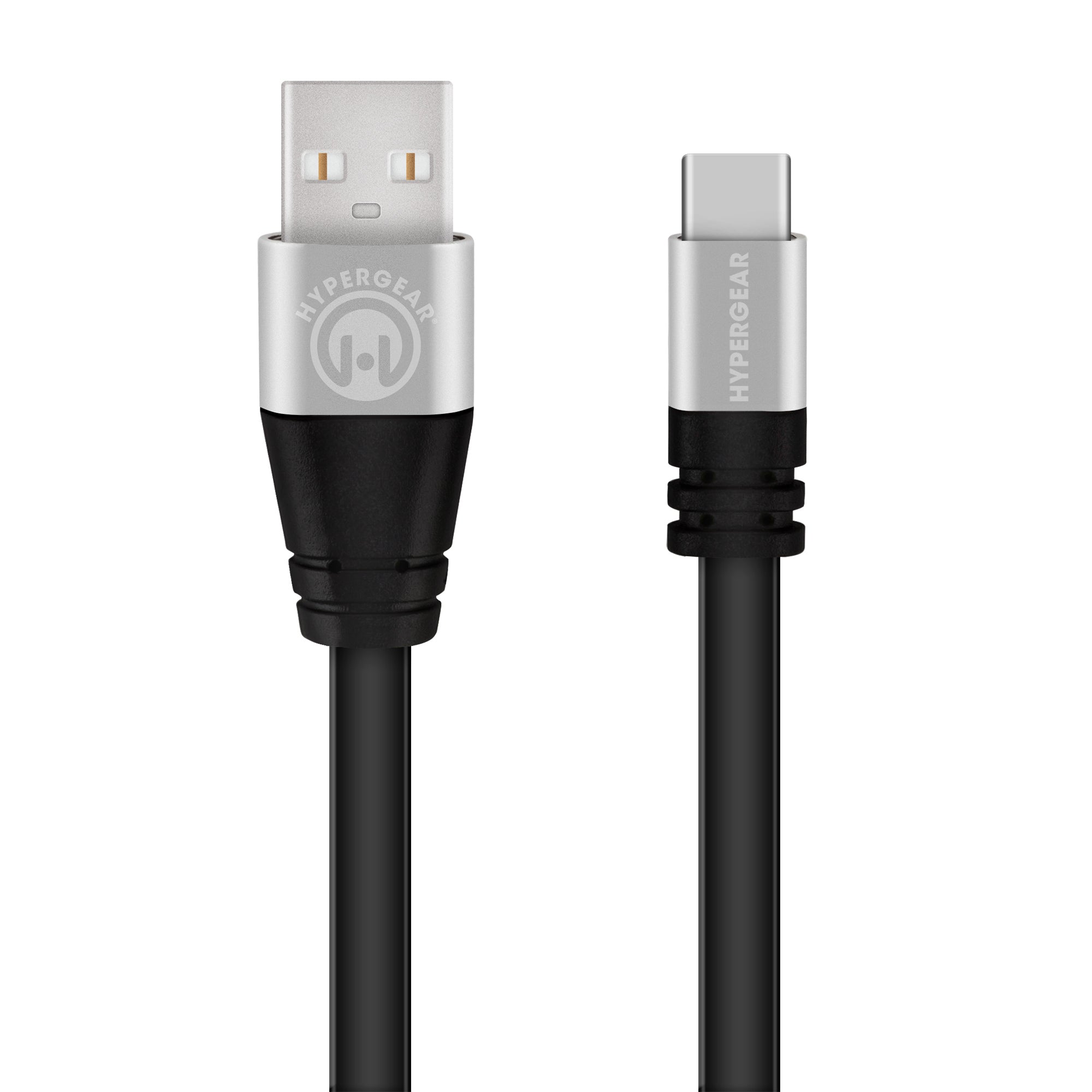 Flexi USB to USB-C Flat Cable | 10ft | Black