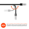 Flexi USB to USB-C Flat Cable | 10ft | Black