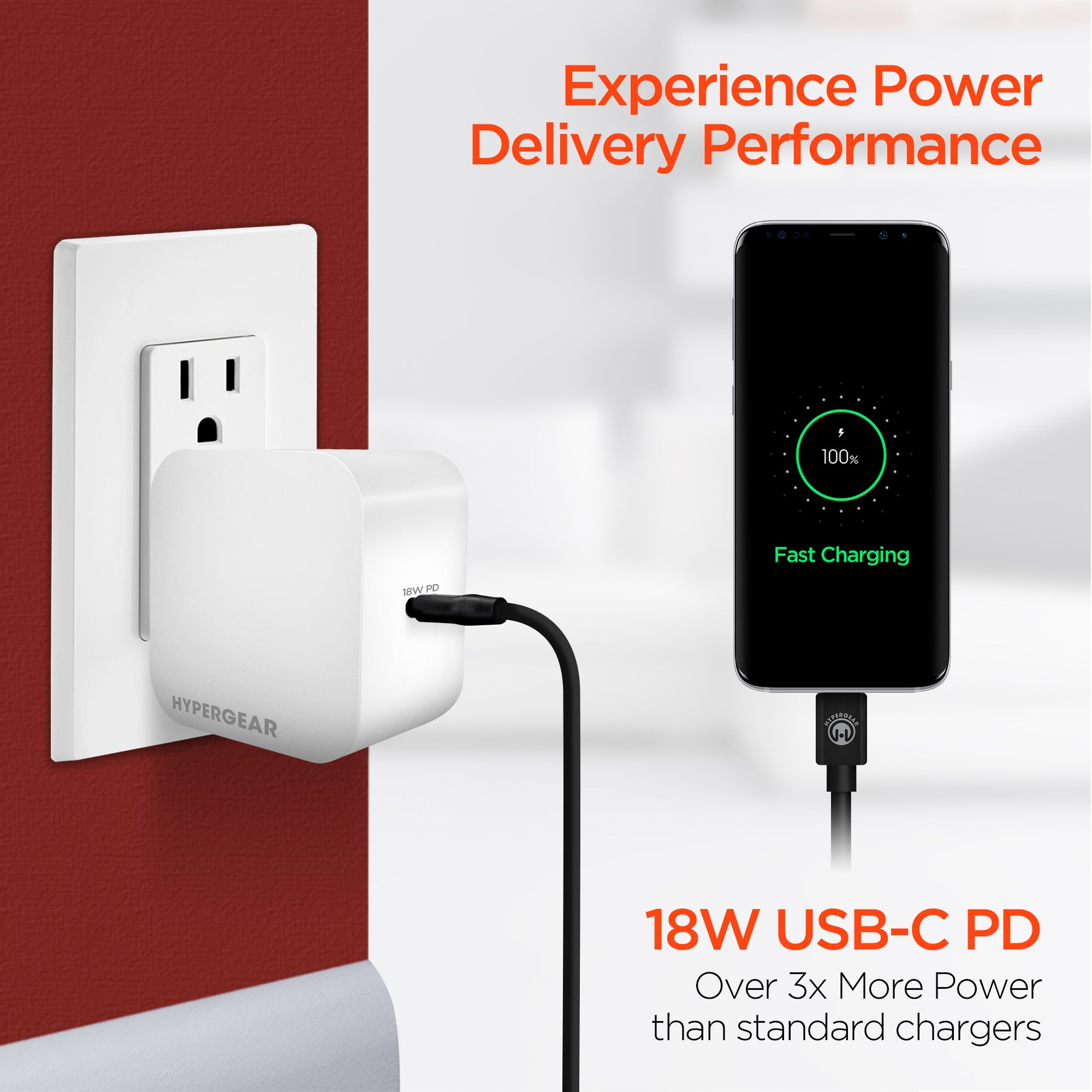 18W USB-C Power Delivery Super Speed Wall Charger