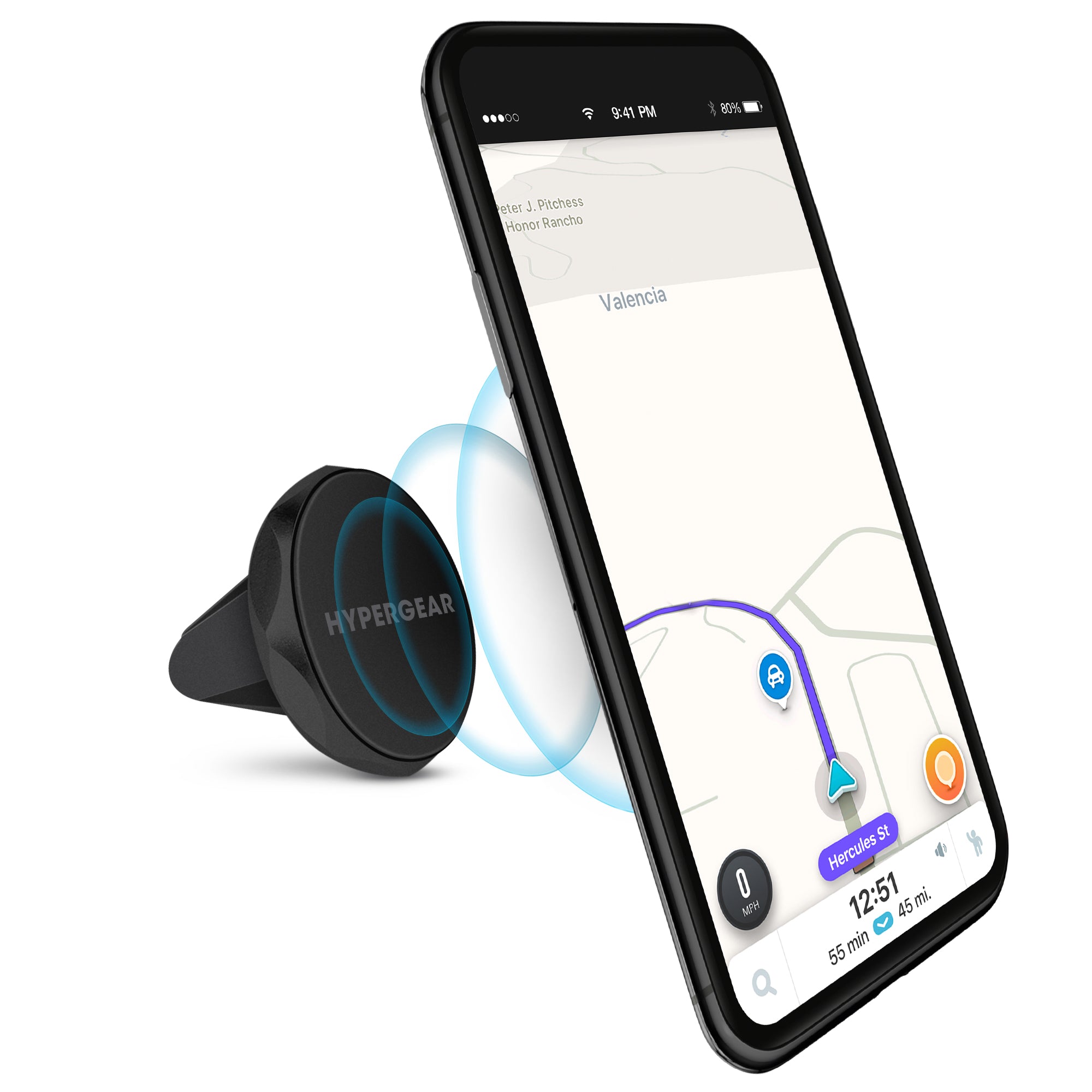 Magnetic Vent Phone Mount | Black