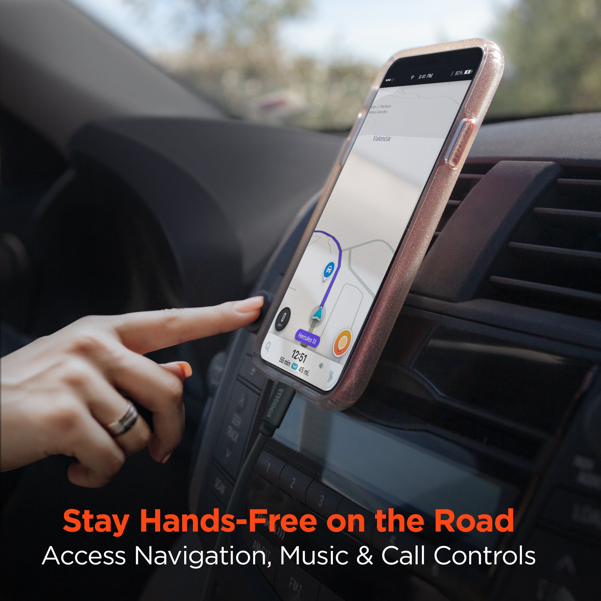 Magnetic Vent Phone Mount | Black