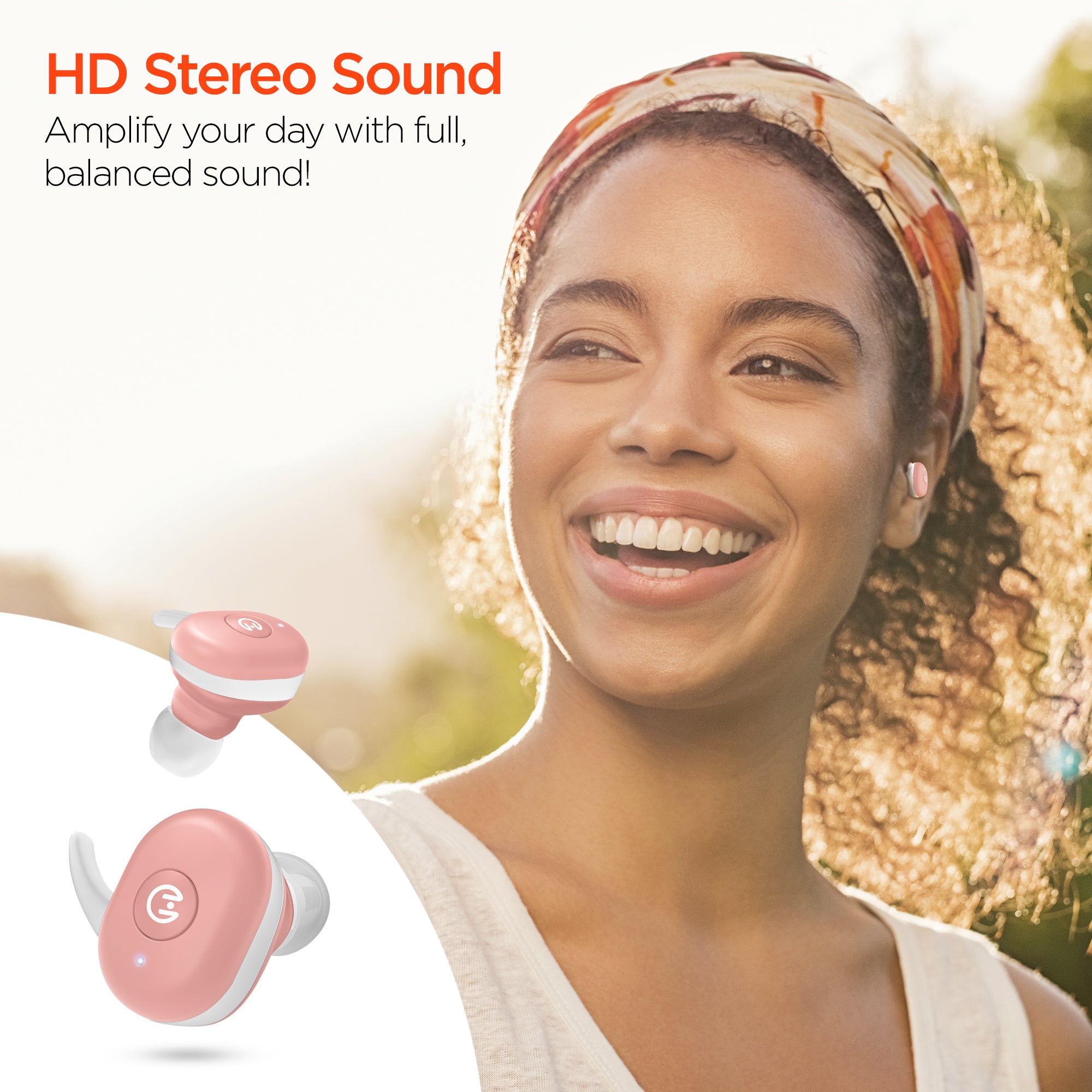 Active True Wireless Earbuds Pink