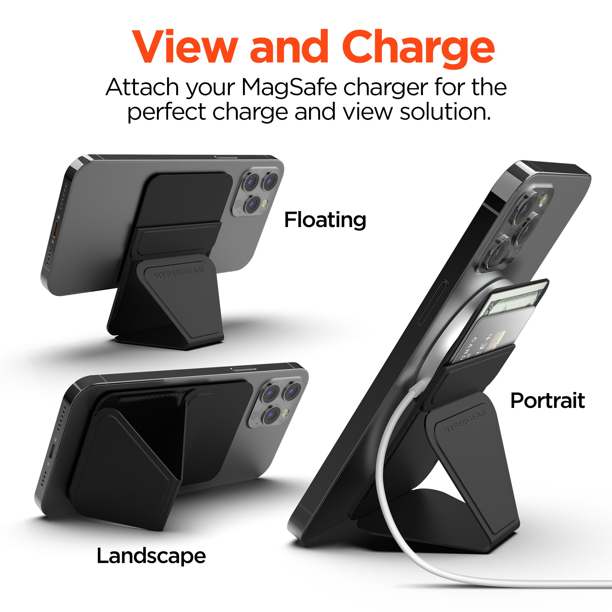 MagFold Stand + Wallet for MagSafe | Black