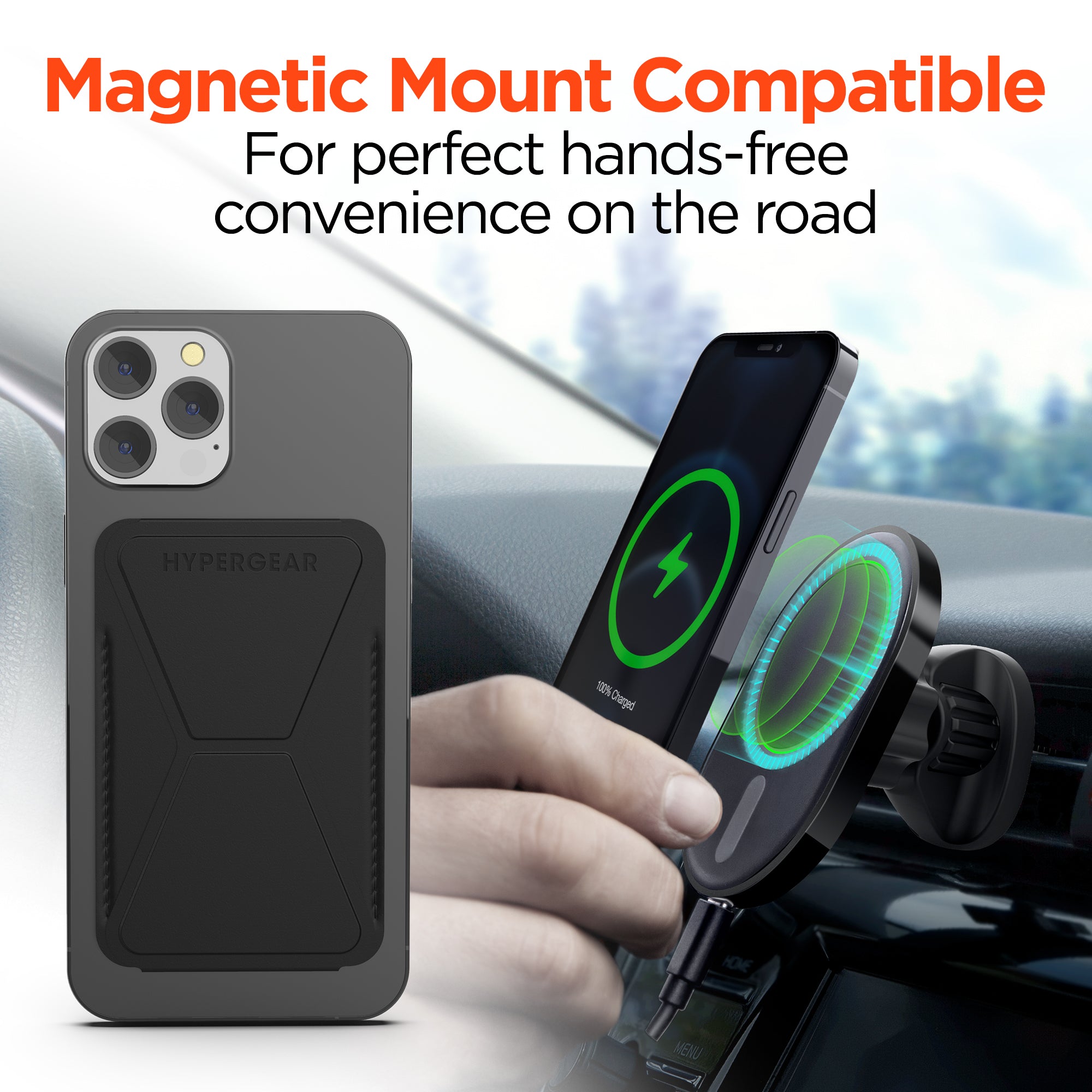 MagFold Stand + Wallet for MagSafe | Black